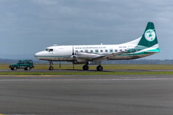 Air Chathams, Convair 580, Taxiing, At the airport, New Zealand, 22 November 2019