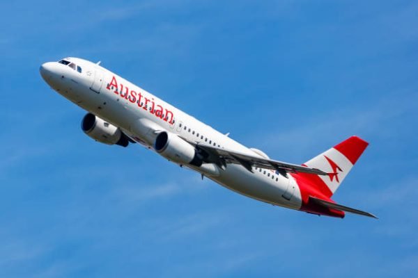 Vienna, Austria - April 13, 2024: Austrian Airlines Airbus A320 passenger plane at airport. Aviation and aircraft. Air transport and travel. Fly and flying.